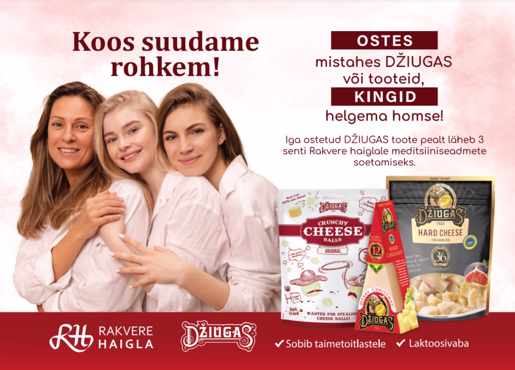 Džiugase juustutooted aitavad alustada elu!